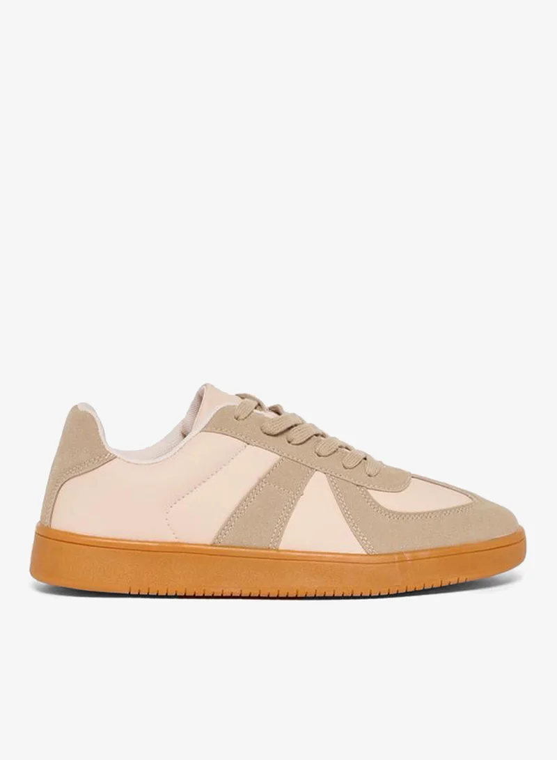 Styli Active Retro Sole Color Block Lace Up Sneakers