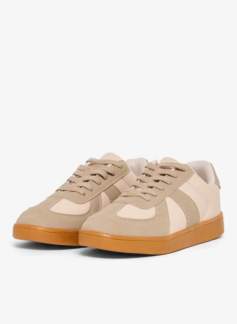 Styli Active Retro Sole Color Block Lace Up Sneakers