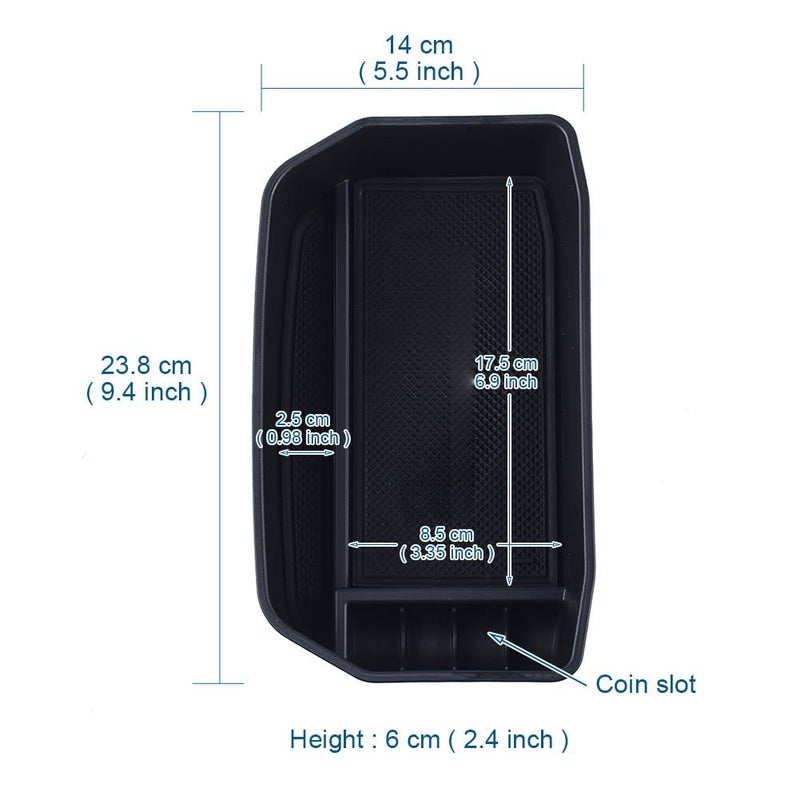 JSCARLIFE Car Center Console Armrest Box Glove Box Organizer Tray Secondary Storage Compatible For Toyota Land Cruiser 2008-2020 - Image 2