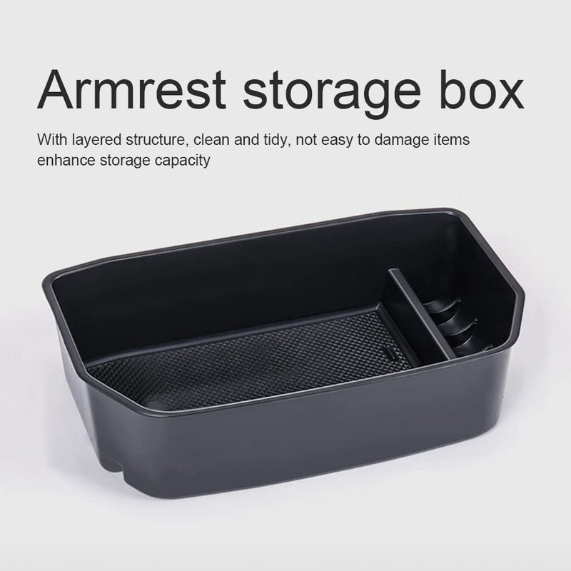 JSCARLIFE Car Center Console Armrest Box Glove Box Organizer Tray Secondary Storage Compatible For Toyota Land Cruiser 2008-2020 - Image 5