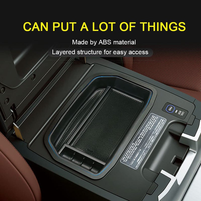 JSCARLIFE Car Center Console Armrest Box Glove Box Organizer Tray Secondary Storage Compatible For Toyota Land Cruiser 2008-2020 - Image 4