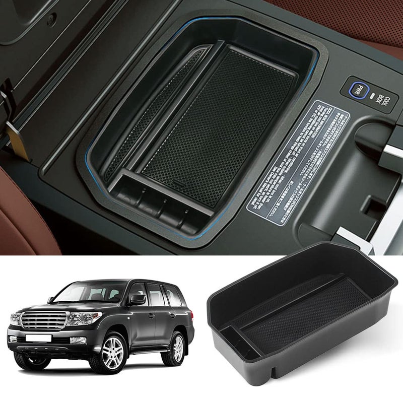 JSCARLIFE Car Center Console Armrest Box Glove Box Organizer Tray Secondary Storage Compatible For Toyota Land Cruiser 2008-2020 - Image 1