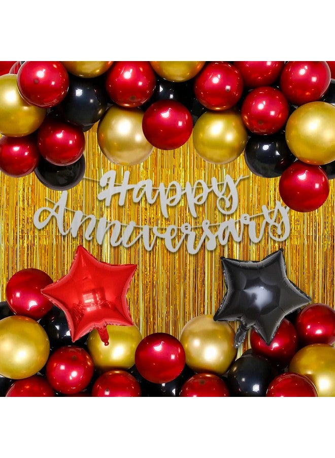 Party Propz Happy Anniversary Decoration Items Kit - 34Pcs Anniversary Balloons For Decoration | Happy Anniversary Banner | Happy Anniversary Balloons | Wedding Anniversary Decoration Items - Image 1