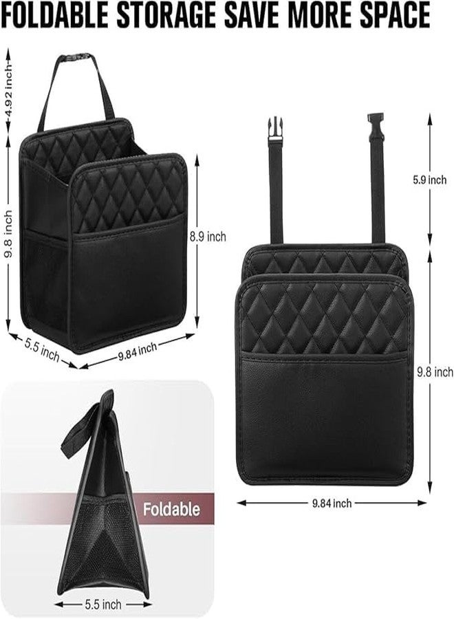 PRIMINI Updated Car Back Seat Organizers and Storage, Seat Organizer for Backseat, Premium PU Leather Front & Backseat Car Organizer Universal Waterproof Hanging Car Seat Organizer for Kids & Adults - Image 2