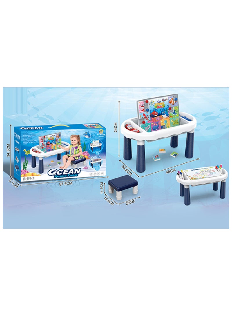 فاميلي طاولة بزل وتركيب 6 في 1 #23-3093791 - Image 2