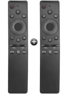 erorex New Universal Remote Control For All Samsung Tvs Compatible With Samsung Frame Crystal Uhd Neo Qled 4K 8K Smart Tvs With Netflix Prime Video Hulu Buttons Pack Of 2 Black  - Image 1