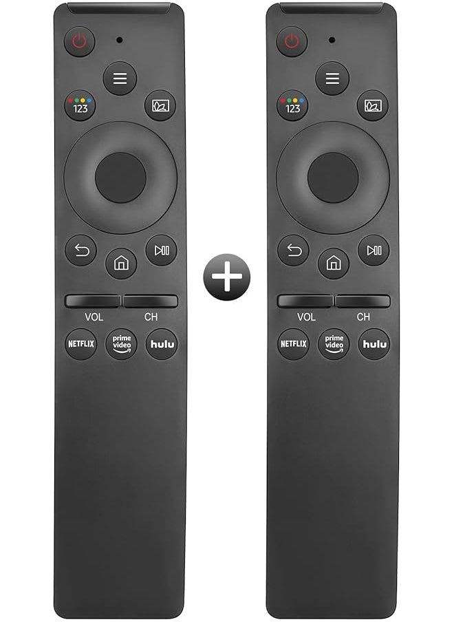 erorex - New Universal Remote Control For All Samsung Tvs Compatible With Samsung Frame Crystal Uhd Neo Qled 4K 8K Smart Tvs With Netflix Prime Video Hulu Buttons Pack Of 2 Black - Image 1