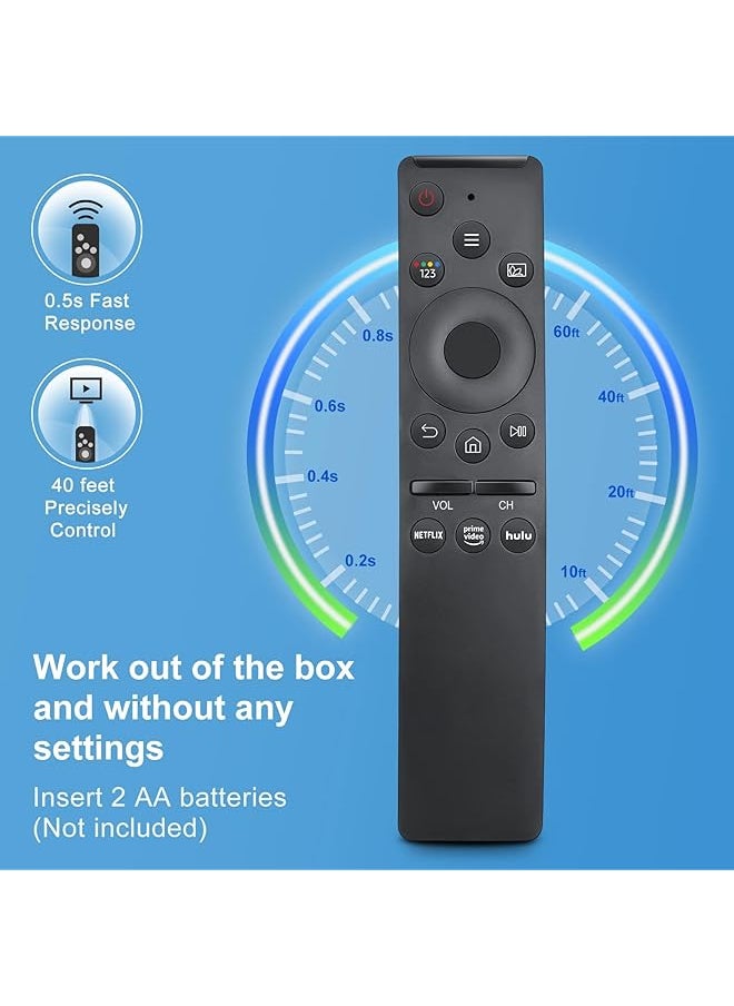 erorex - New Universal Remote Control For All Samsung Tvs Compatible With Samsung Frame Crystal Uhd Neo Qled 4K 8K Smart Tvs With Netflix Prime Video Hulu Buttons Pack Of 2 Black - Image 1