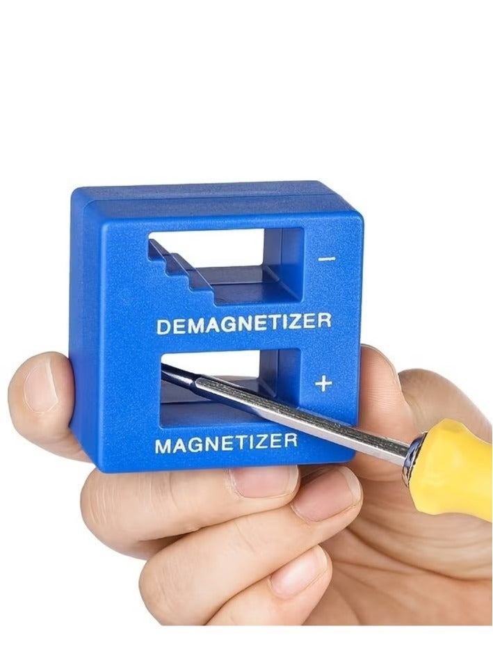 1pc Precision Demagnetizer-Magnetizer - one Color - Blue - for Screwdrivers, Small Tools, Small, Big Screws, Drills, Drill Bits, Sockets, Nuts, Bolts, Nails, Construction Tools