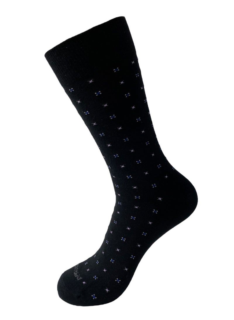 كلوزيا شراب رجالي كلاسيك طويل منقط اسود