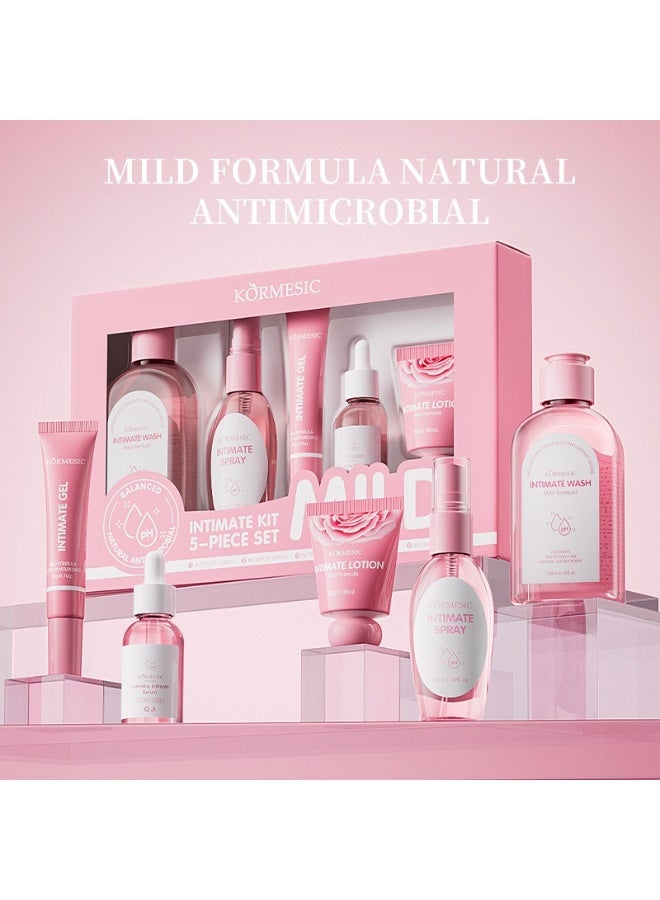 Kormesic Women's Intimate Care 5-Piece Hydrating Set | Intimate Wash 130ml + Intimate Serum 30ml + Intimate Gel 20g + Intimate Lotion 30g + Intimate Spray 50ml - Image 2
