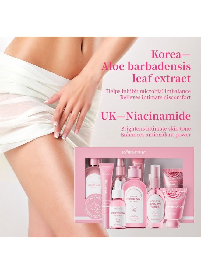 Kormesic Women's Intimate Care 5-Piece Hydrating Set | Intimate Wash 130ml + Intimate Serum 30ml + Intimate Gel 20g + Intimate Lotion 30g + Intimate Spray 50ml - Image 4
