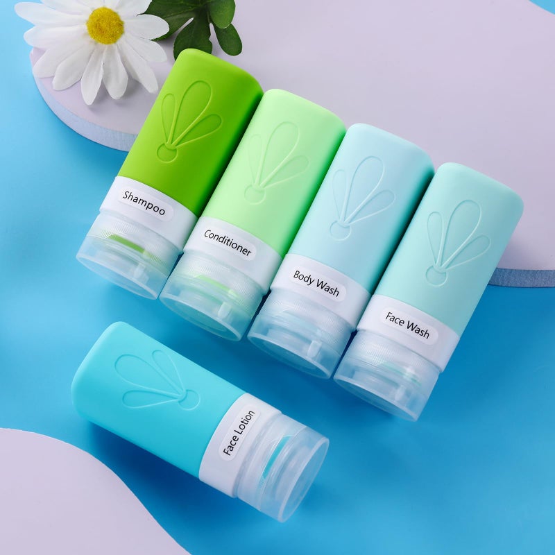 Insfit Travel Bottles For Toiletries  Tsa Approved 2Oz Travel Size Containers  Bpa Free Leak Proof Squeezable Silicone Tubes For Shampoo Conditioner Lotion Soap With Labels - Image 5