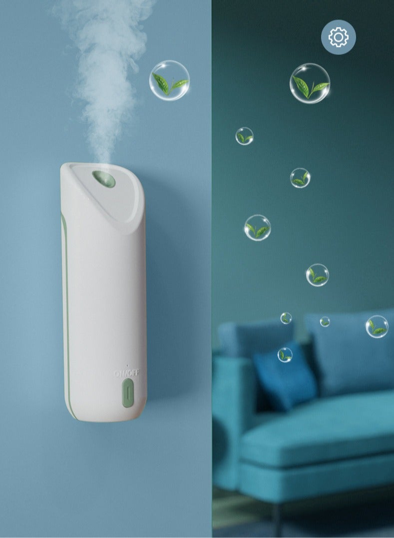 ماكينة عطر منزلية ذكية، ماكينة عطر لإزالة الروائح الكريهة للحمام، موزع هواء، يمكن تركيبها على الحائط.اللون: أبيض - Image 4