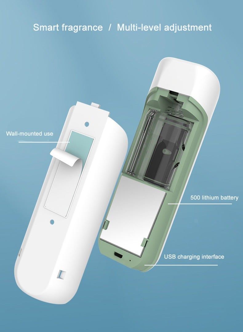 ماكينة عطر منزلية ذكية، ماكينة عطر لإزالة الروائح الكريهة للحمام، موزع هواء، يمكن تركيبها على الحائط.اللون: أبيض - Image 3