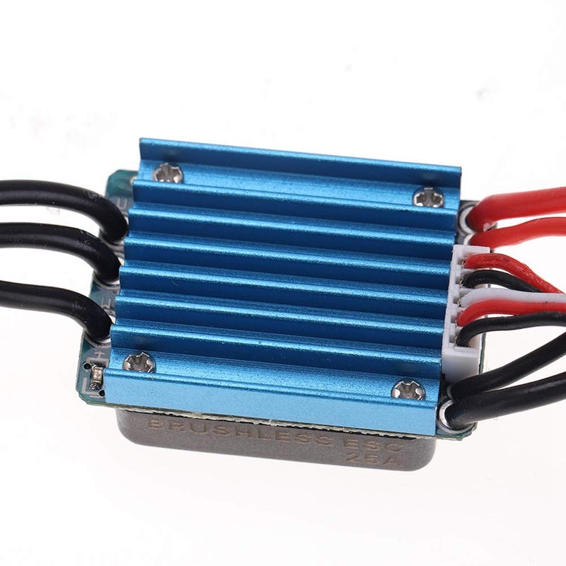 كلاراكو محرك تحكم عن بعد بدون فرش، 2430 7200KV 4P، محرك بدون فرش بدون حساسات، وحدة تحكم إلكترونية بدون فرش 25 أمبير، مناسب لسيارات وقوارب بمقياس 1/18 - Image 3