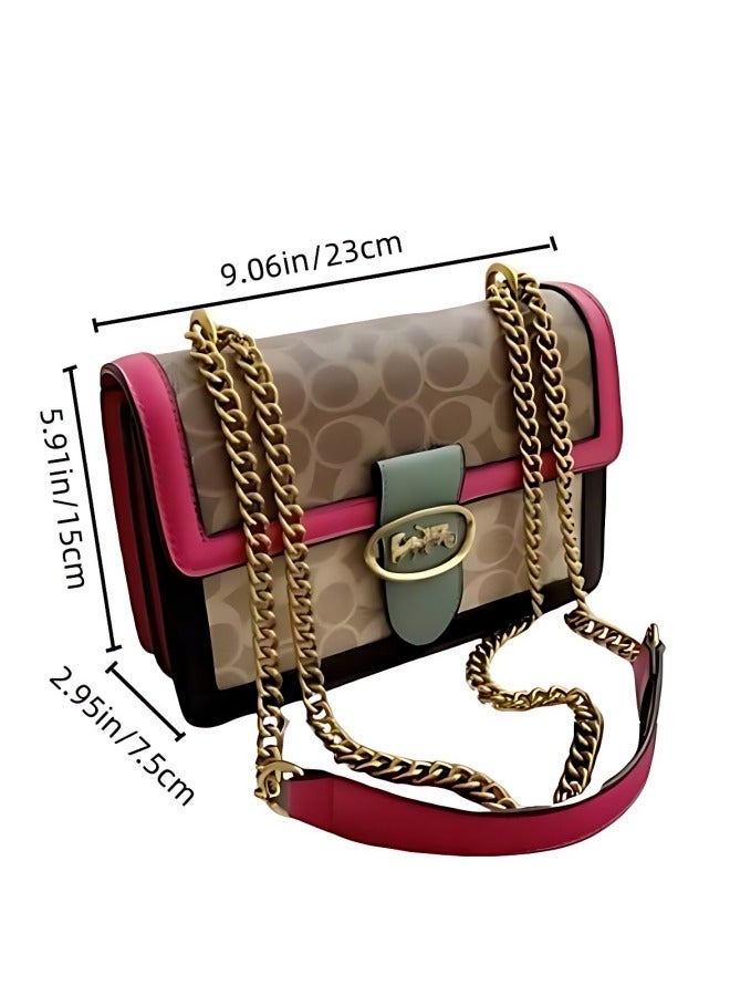 Women's Fashion Retro Shoulder Bag, Ladies Large Capacity Crossbody Bag Sling Bag Side Bag Carry Bag, PU Leather Handbag Tote Bags Clutch Bag Satchel Bag for Daily Commuter/Banquet/Party/Campus  - Image 5