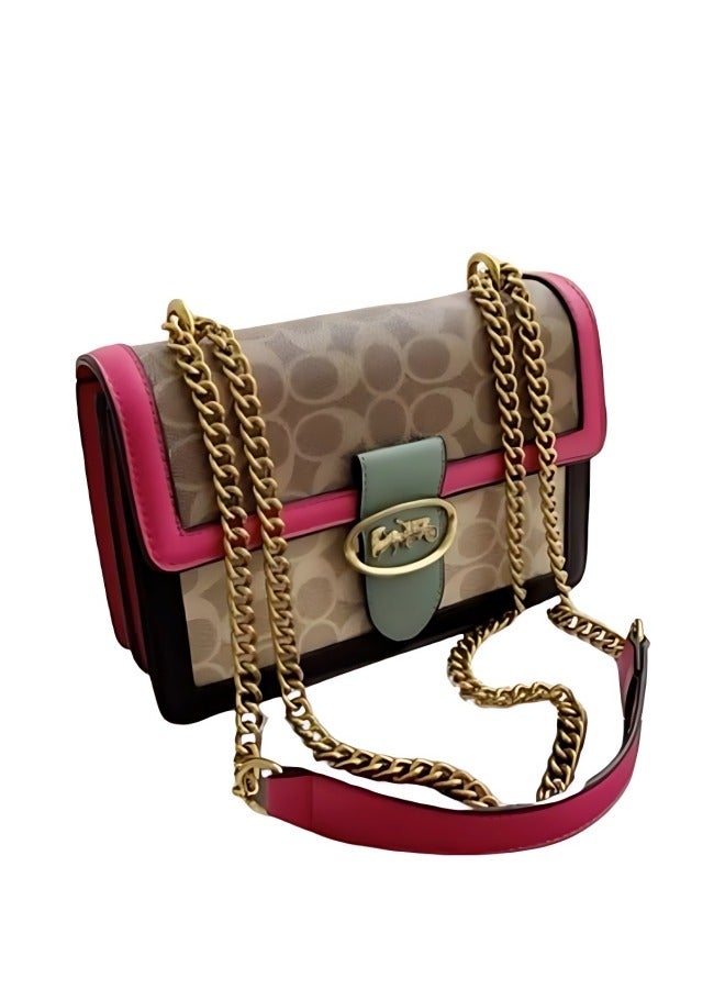 Women's Fashion Retro Shoulder Bag, Ladies Large Capacity Crossbody Bag Sling Bag Side Bag Carry Bag, PU Leather Handbag Tote Bags Clutch Bag Satchel Bag for Daily Commuter/Banquet/Party/Campus  - Image 1