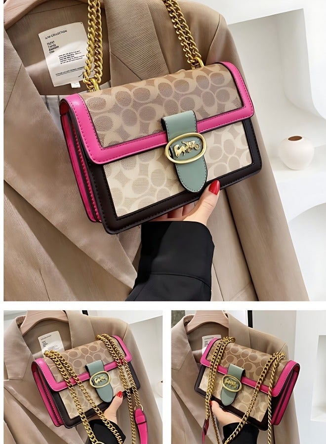 Women's Fashion Retro Shoulder Bag, Ladies Large Capacity Crossbody Bag Sling Bag Side Bag Carry Bag, PU Leather Handbag Tote Bags Clutch Bag Satchel Bag for Daily Commuter/Banquet/Party/Campus  - Image 3