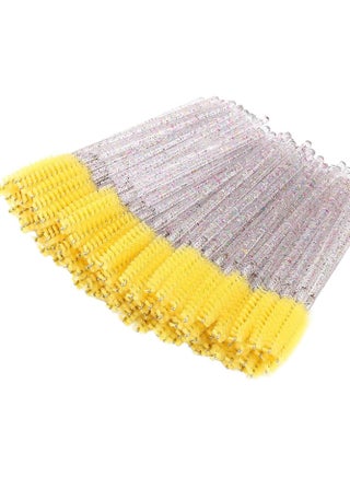 ORiTi 50 Pcs Disposable Mascara Brushes Crystal Eyelash Wands Mascara Applicator Spooly for Eyelashes (Crystal-Yellow) - pzsku/Z45A0F6D8BB04A8706E0CZ/45/_/1692255072/4621b08d-dc92-4f5d-a805-52c323c64e8e