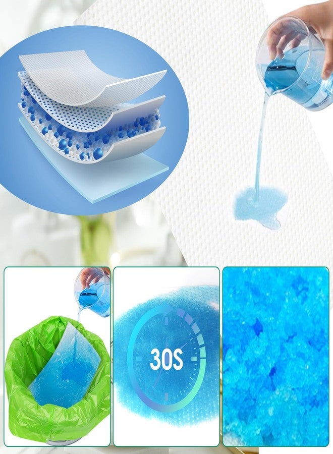 BOOWOO Bedside Commode Liners with Absorbent Pads, 50 Disposable Commode Bags and 50 Pads, Scented Adult Potty Chair Liners, Portable Commode Poop Bags for Commode Chair, Bedpan, Bucket Toilet - Image 4