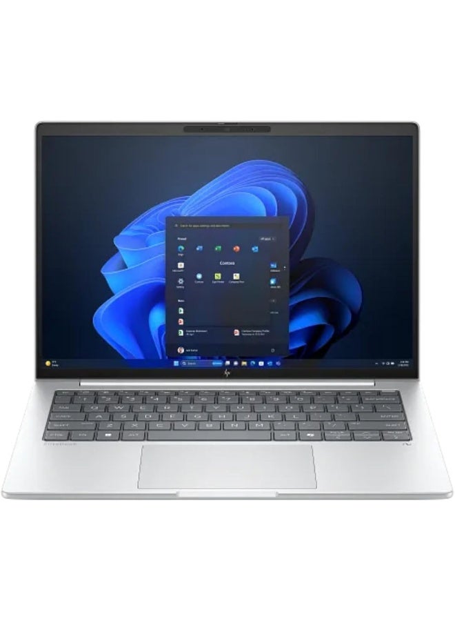 HP إليت بوك لابتوب مع U7 258V 8 14 G1i 32GB 512GB PCIe NVMe Value SSD Intel BE201 Wi-Fi 7 +BT 5.4 nvP WLAN بصمة الإصبع Win 11 Pro 64 فضي B0KF5AV - Image 1