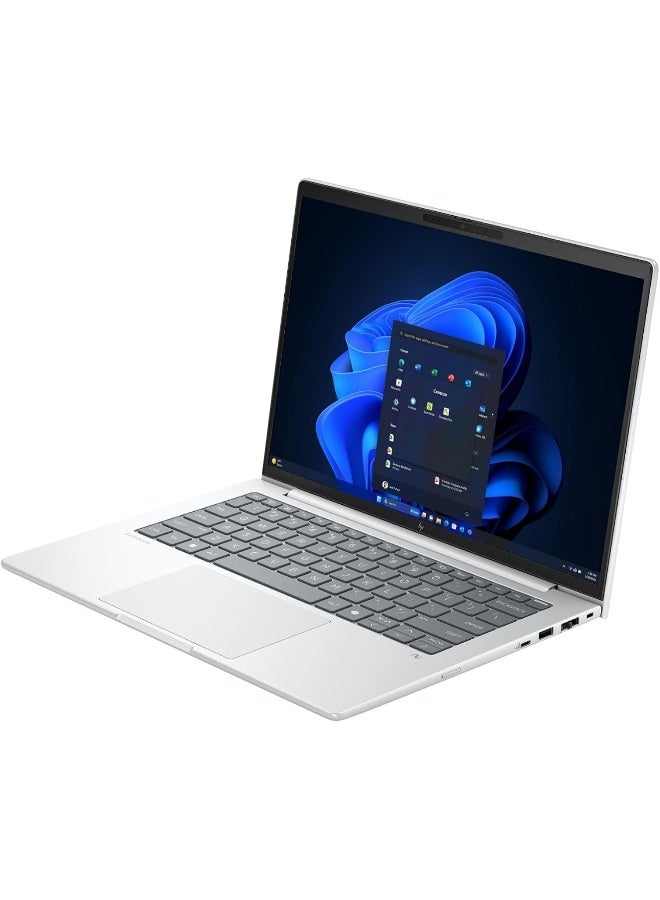HP إليت بوك لابتوب مع U7 258V 8 14 G1i 32GB 512GB PCIe NVMe Value SSD Intel BE201 Wi-Fi 7 +BT 5.4 nvP WLAN بصمة الإصبع Win 11 Pro 64 فضي B0KF5AV - Image 2
