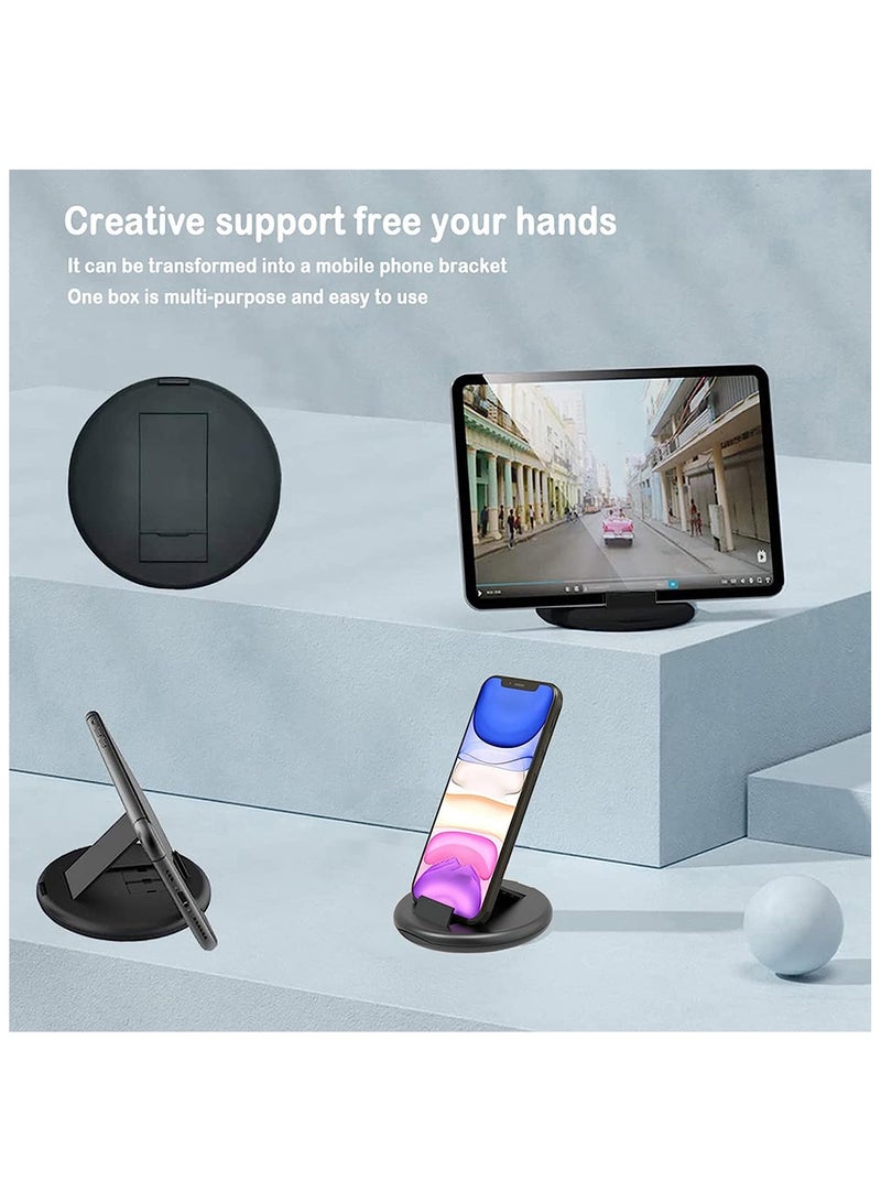 فيرست برو مجموعة محول كابل الشحن المتعدد ، USB C إلى Micro USB / Lightning / USB يمكن استخدام مجموعة محول الكابلات كحامل هاتف (أسود) - Image 5