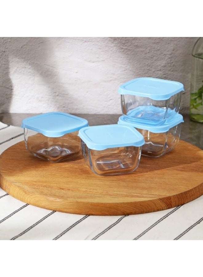 Paşabahçe Pasabahce Snowbox Food Container 275cc – 4-Piece Airtight Container Set GB - Image 1