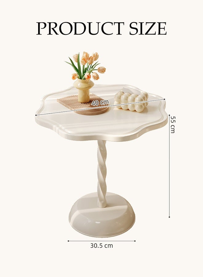 Spides Sofa Side Table Flower Shaped Desktop Design Couch Side Table Sturdy PP Material Coffee Table Sitting Chair End Table Space Saving Modern Accent Snack Side Table for Living Room Bedroom Home Office and Corners - Image 5