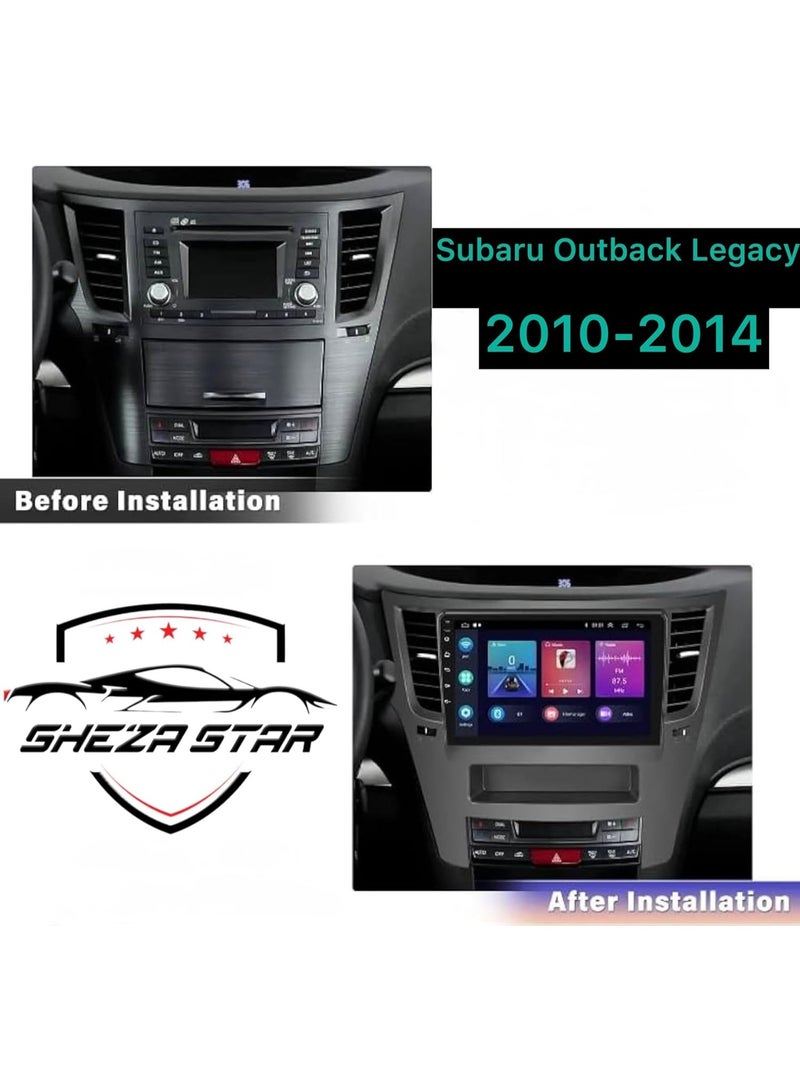 SHEZA STAR Android Car Stereo for Subaru Outback Legacy 2010-2014 4GB RAM 64GB ROM Support Carplay, M-Link Wi-Fi BT, Radio GPS, 9 Inch IPS.QLED, Fast interface, Touch Screen with 360D Camera Included - Image 2