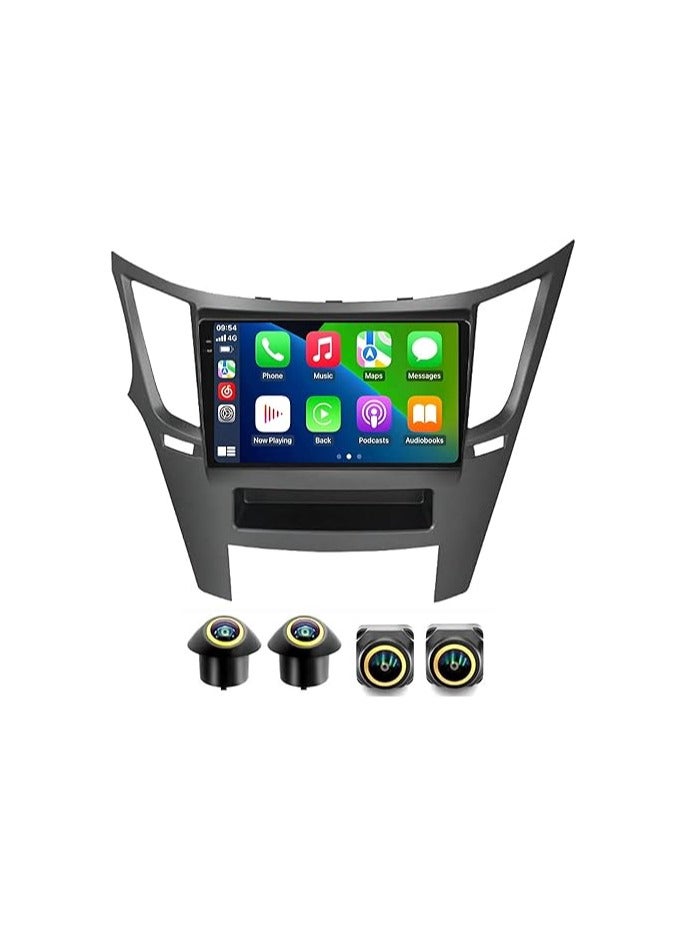 SHEZA STAR Android Car Stereo for Subaru Outback Legacy 2010-2014 4GB RAM 64GB ROM Support Carplay, M-Link Wi-Fi BT, Radio GPS, 9 Inch IPS.QLED, Fast interface, Touch Screen with 360D Camera Included - Image 1