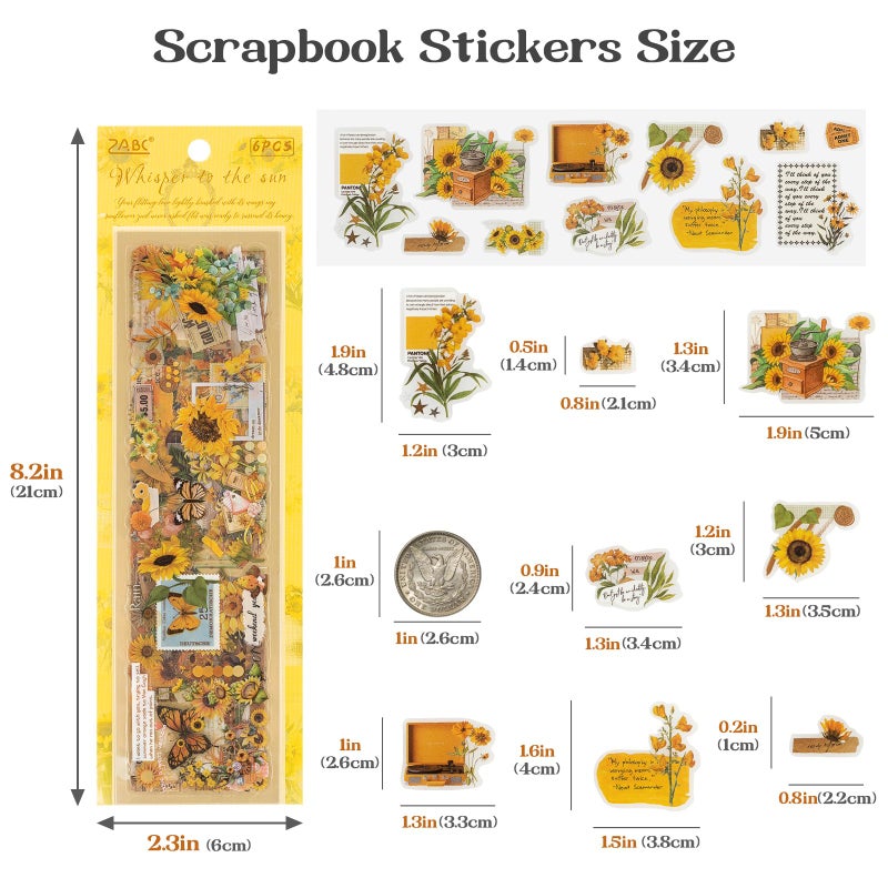 RISYPISY 48 sheets/555pcs Journaling Stickers Vintage Floral Botanical Scrapbook Sticker Small Transparent Cottage core Waterproof Decals for Planner, Bullet Journal, Card Making, Collage - Image 4