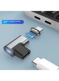 Magnetic Adapter 24p Full Function Type-C3.1 Magnetic Male Female Head Lightning 3 Adapter Use-Color:Grey