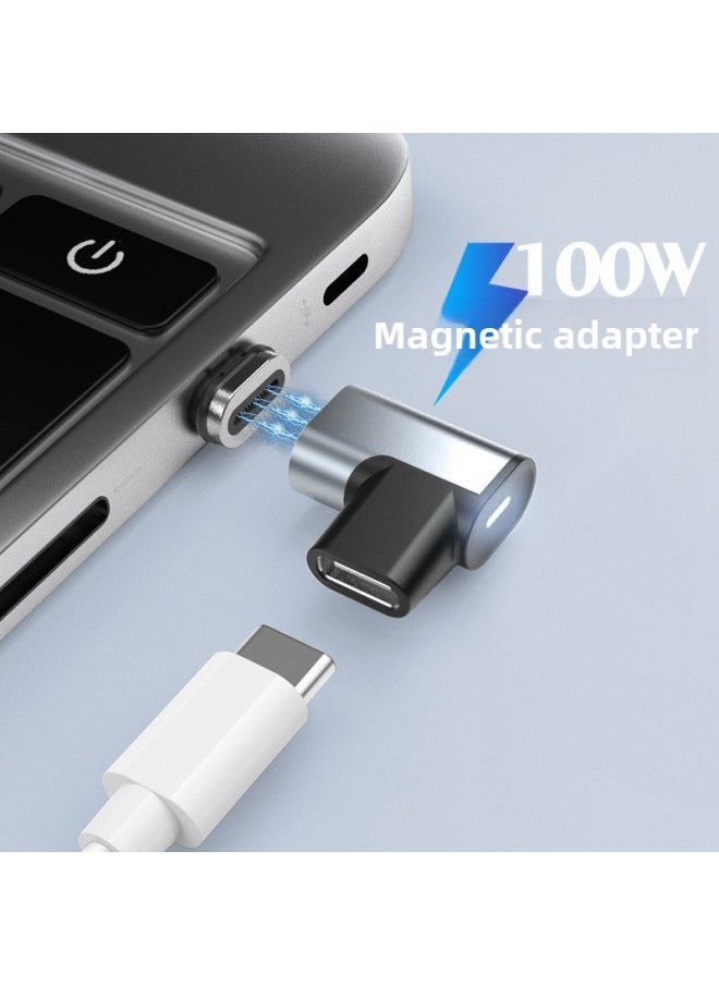 Generic - Magnetic Adapter 24p Full Function Type-C3.1 Magnetic Male Female Head Lightning 3 Adapter Use-Color:Grey - Image 1