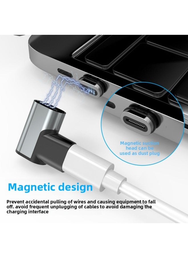 Generic - Magnetic Adapter 24p Full Function Type-C3.1 Magnetic Male Female Head Lightning 3 Adapter Use-Color:Grey - Image 1