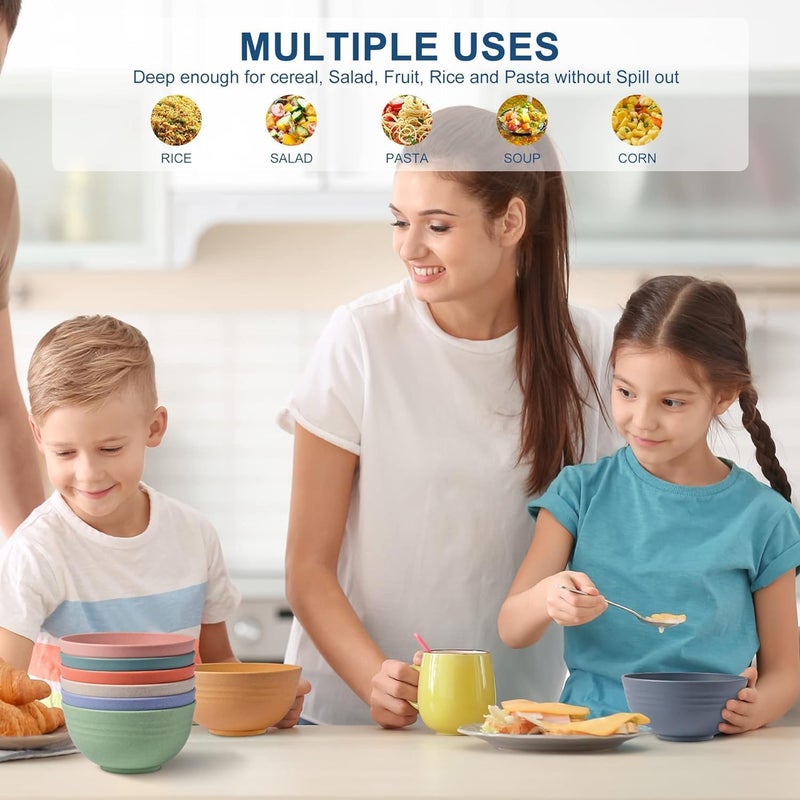 Moltres - Elite Bowl Set of 4 - Durable Plastic - Modern & Stylish - Easy to Clean - Perfect for Serving soups, Salads, Cereals, Snacks, or for Meal prepping and Mixing (Multicolor) - Image 5