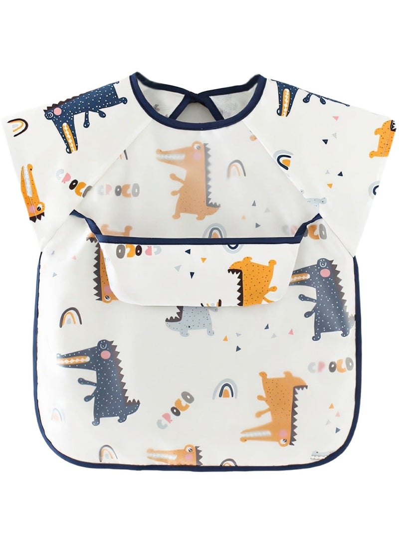 3-Pack Waterproof Baby Bibs with Pocket, Safety Material, Machine Washable - Image 3