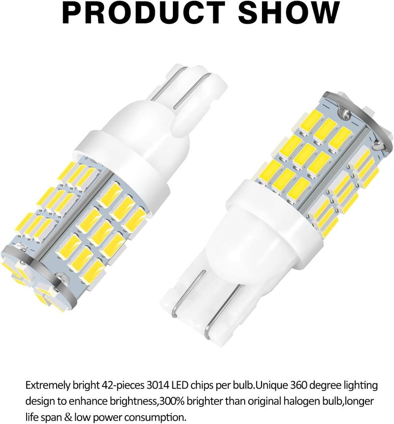 ACOHUIKE T10 LED Bulbs - 20 Pack Natural White - Image 2