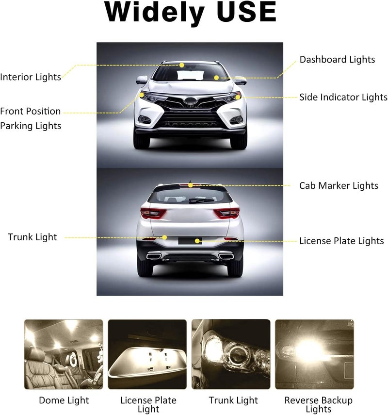 ACOHUIKE T10 LED Bulbs - 20 Pack Natural White - Image 3