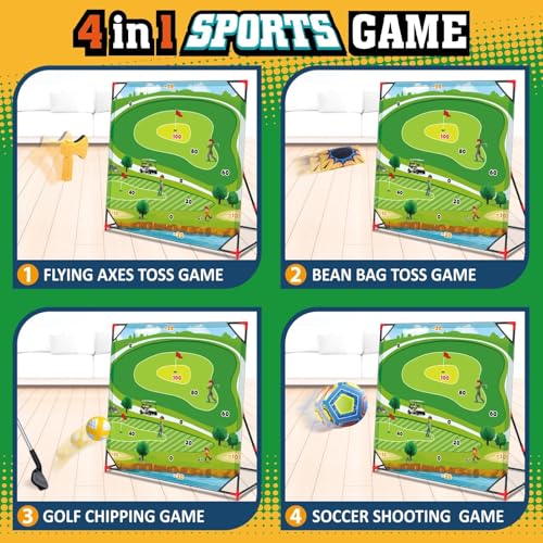 Learn2M Golf Game Play Set for Kids Golf Chipping Games with Sticky Golf Balls Darts Soccer Balls  Bean Bags Fun Outdoor Lawn Beach Backyard Party Activities for Teens Adults - Image 5