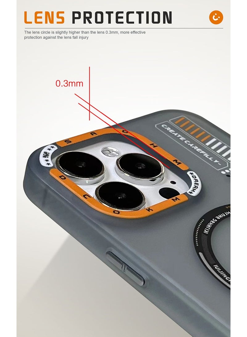 كولور فانس حافظة مغناطيسية لهاتف iPhone 14 Pro Max متوافقة مع غطاء هاتف MagSafe رفيع وشفاف غير لامع باللون الرمادي غير اللامع - Image 4