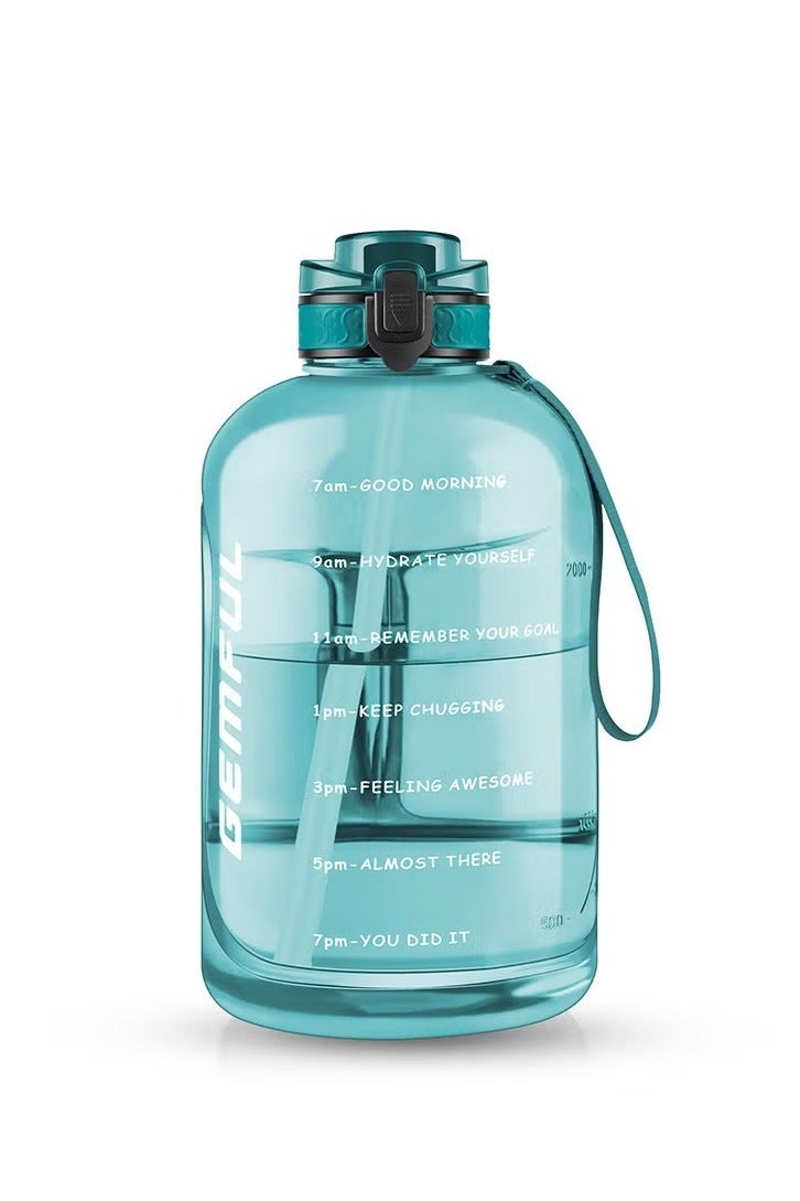 GEMFUL 3l Goal Large Water Bottle with Handle BPA Free Leakproof Motivational Big Sports Capacity Drink Jug - Image 1