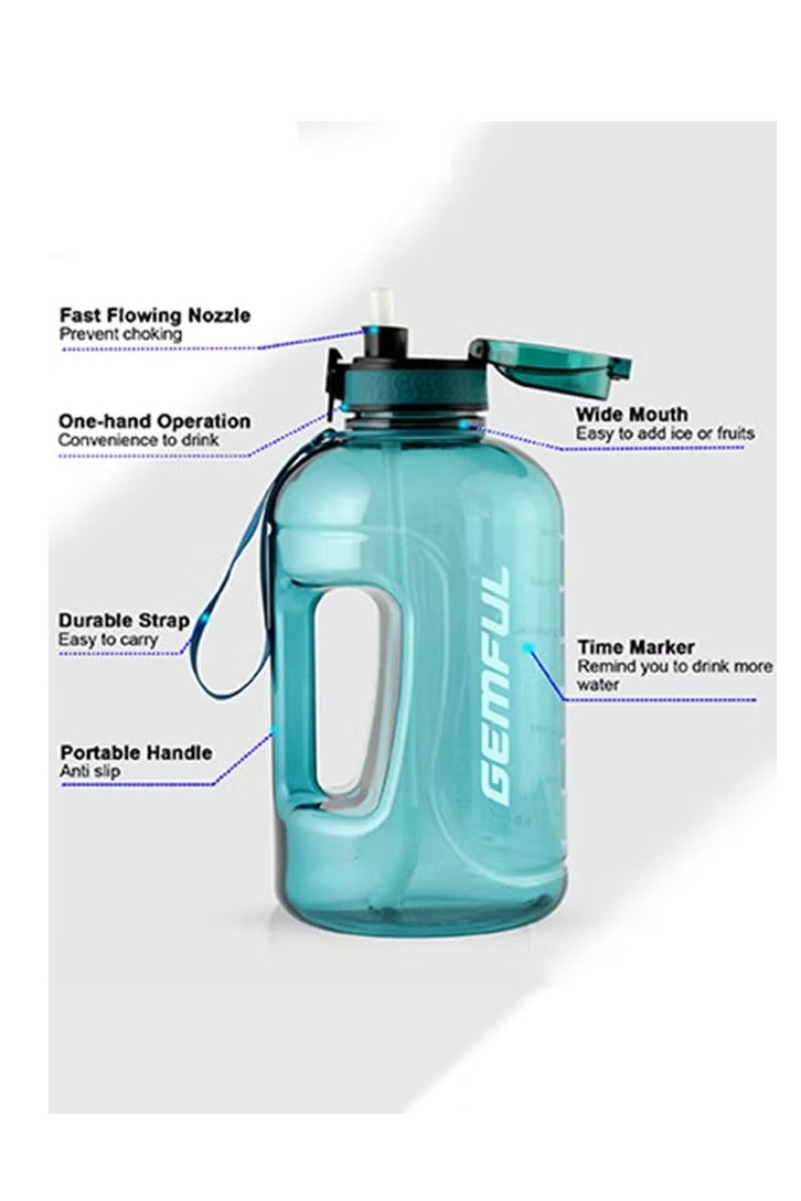 GEMFUL 3l Goal Large Water Bottle with Handle BPA Free Leakproof Motivational Big Sports Capacity Drink Jug - Image 3