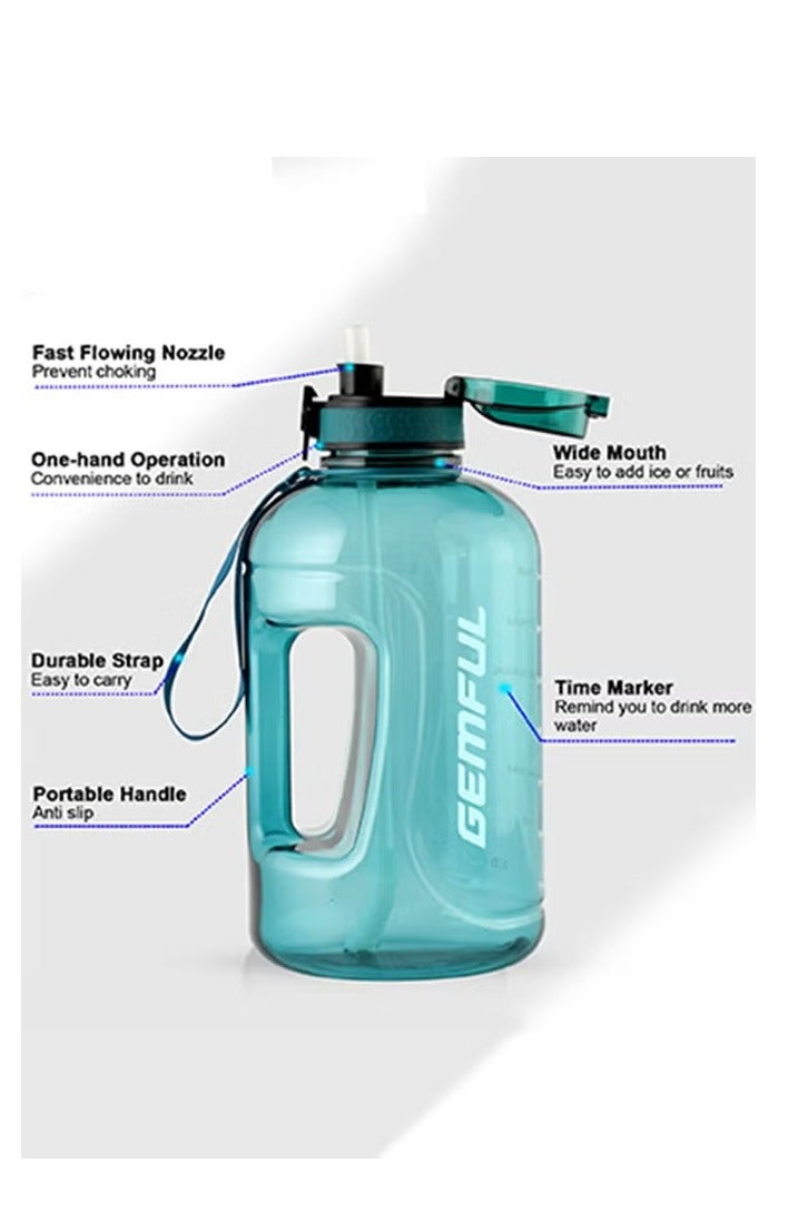 GEMFUL 3l Goal Large Water Bottle with Handle BPA Free Leakproof Motivational Big Sports Capacity Drink Jug - Image 5