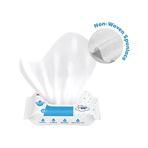 Adore Baby Water Wipes - 99.9% Paani Wipes for Baby, PH Balanced, Unscented & Skin Friendly With Sensitive Skin - 72 Count, Water Wipes, Pack Of 2 - Image 5