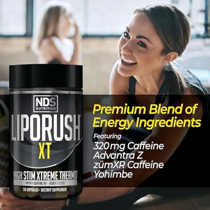 LIPORUSH NDS Nutrition XT - Super Concentrated Thermogenic with L-Carnitine & Teacrine for Shredding Fat - Supports Maximum Energy, Focus, Calorie Burning, Diuretic, Appetite Control (60 Capsules) - Image 4