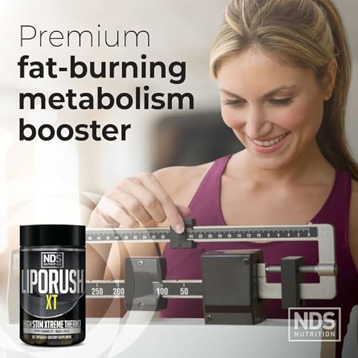 LIPORUSH NDS Nutrition XT - Super Concentrated Thermogenic with L-Carnitine & Teacrine for Shredding Fat - Supports Maximum Energy, Focus, Calorie Burning, Diuretic, Appetite Control (60 Capsules) - Image 3