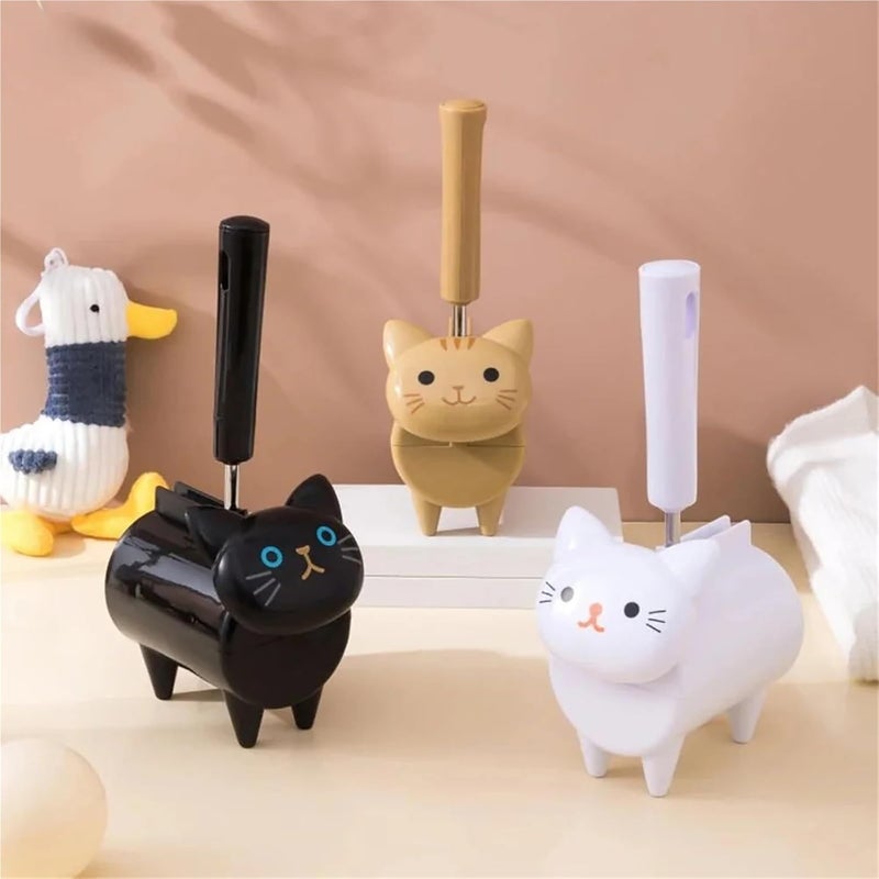 Snacko Pet Hair Remover Roller - Cute Cat-Shaped Lint Brush for Clothes, Sofa & Fabric - Sticky Adhesive Fur Removal Tool with Handle(3pcs) - Image 2