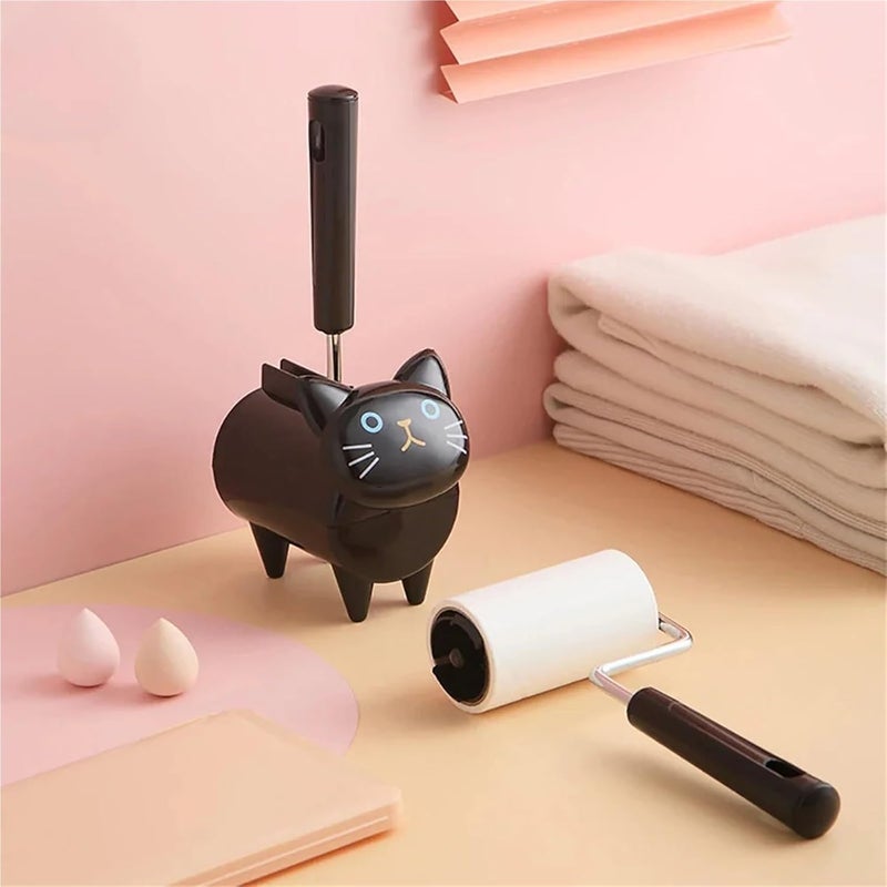 Snacko Pet Hair Remover Roller - Cute Cat-Shaped Lint Brush for Clothes, Sofa & Fabric - Sticky Adhesive Fur Removal Tool with Handle(3pcs) - Image 5